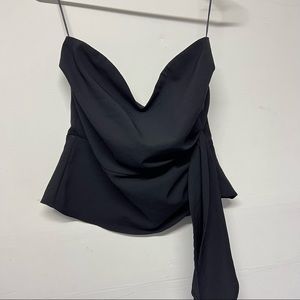 Zara black crop top med